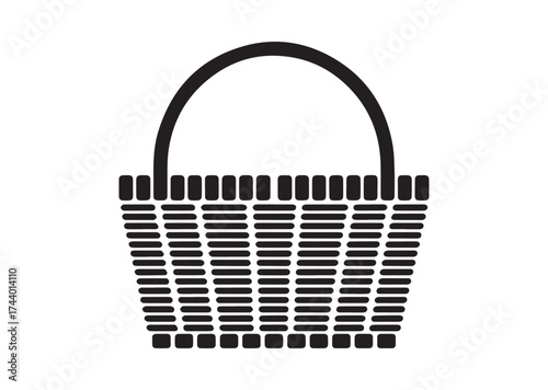 Wicker Picnic basket Icon, Wicker Picnic basket Solid Vector, Wicker Picnic basket Design