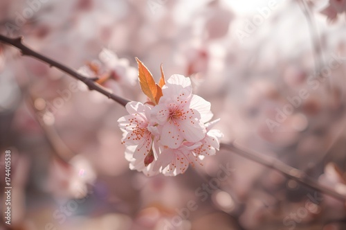 Flower with a gentle blur a...