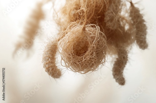 Nests formed by silkworm co...