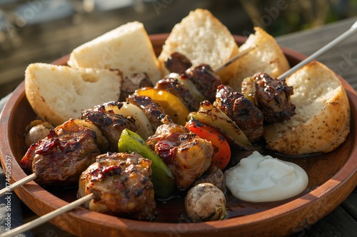 Skewered Meat and Vegetable...