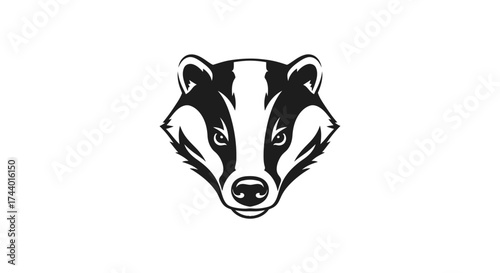 Badger head logo illustration animal mammal