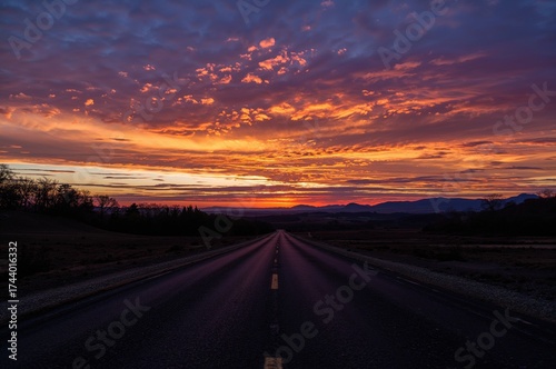Scenic Sunset View Over Asp...