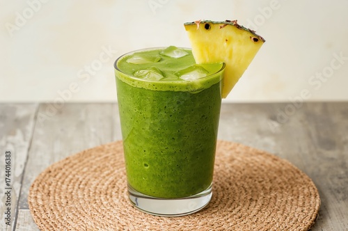 Green smoothie with spinach...