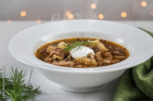 Delicious mushroom and dill...