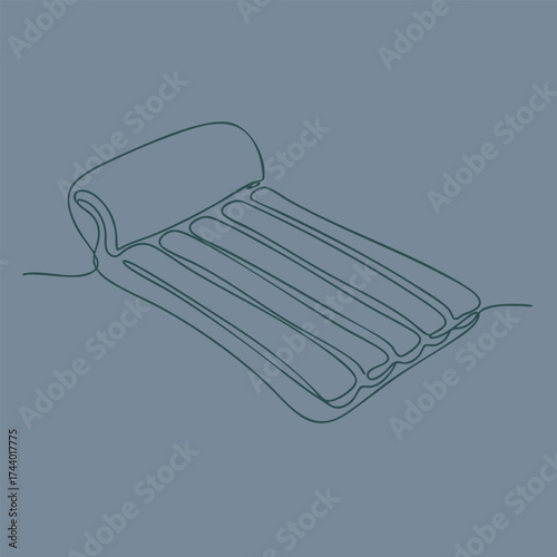 Inflatable air mattress with a built-in pillow and multiple air chambers designed for comfortable sleeping and outdoor use
