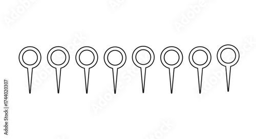 Eight retouching tools picks set for car body repair and dent removal vector