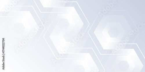 Art white background with gradient color and artistic dynamic hexagon art modern design simple