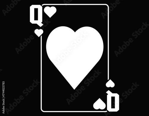 Queen of Hearts Playing Card Halloween Costume Glam - printable editable vector art file.