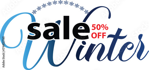 Stylish Winter Clearance Sale Label