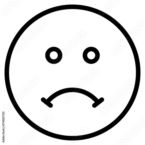Negative emotion icon vector illustration