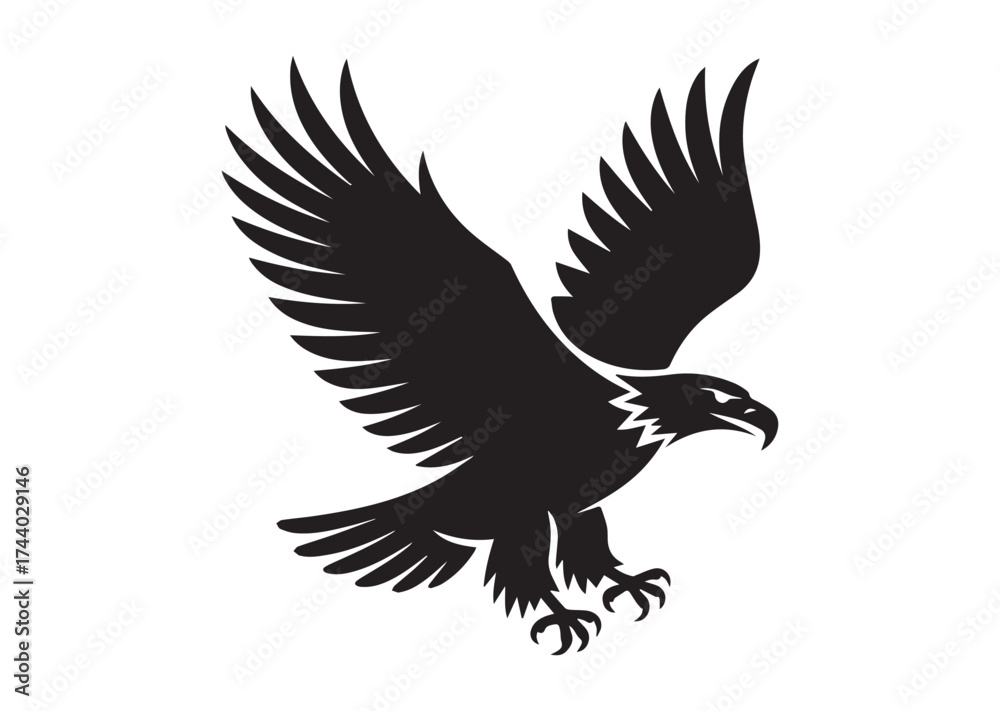 Obraz premium Bald Eagle Icon, Bald Eagle Solid Vector, Bald Eagle Design