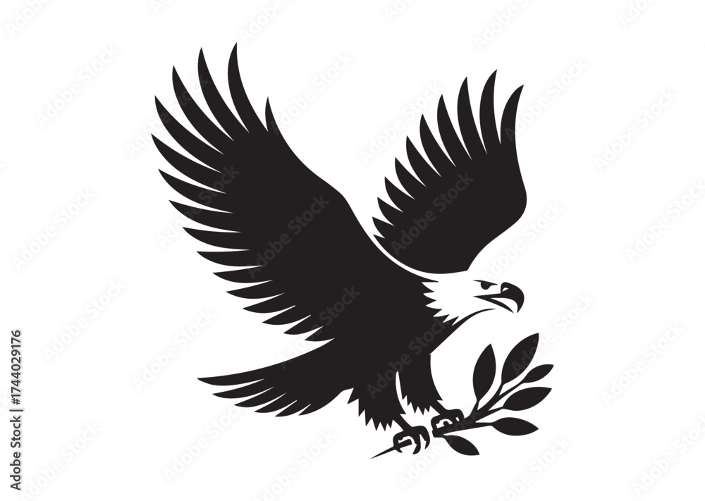 Fototapeta premium Bald Eagle Icon, Bald Eagle Solid Vector, Bald Eagle Design