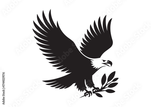Bald Eagle Icon, Bald Eagle Solid Vector, Bald Eagle Design