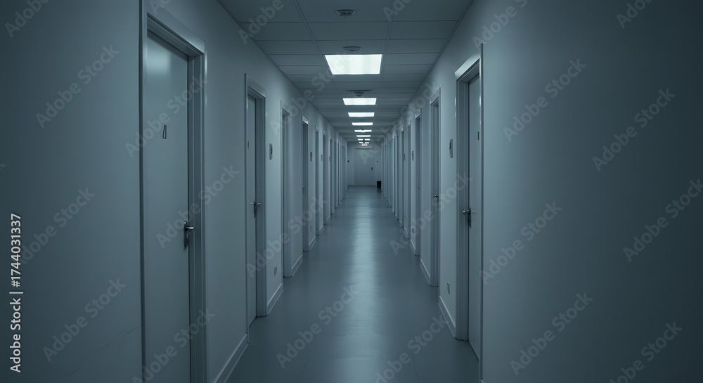 Naklejka premium Empty office corridor