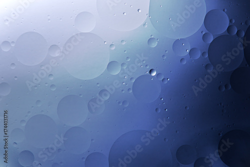 water drops on blue