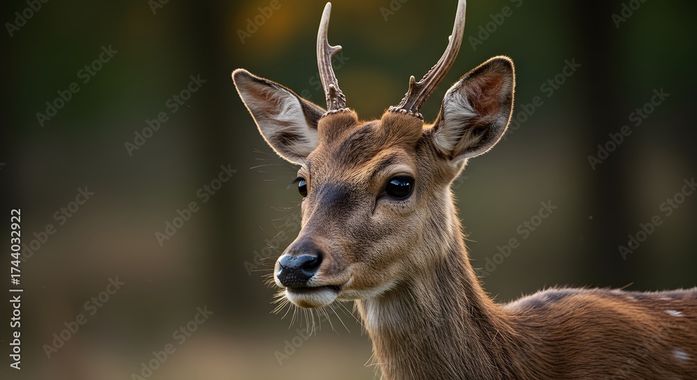 Fototapeta premium Deer portrait in forest
