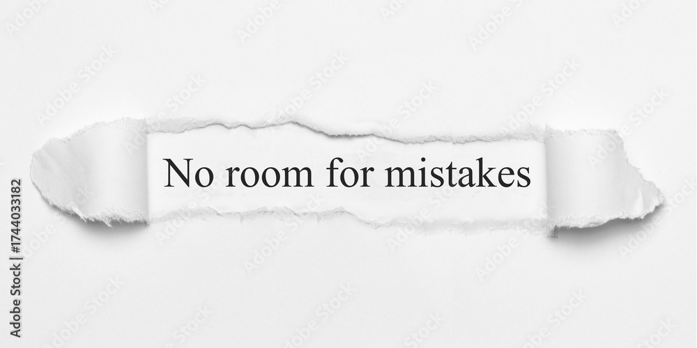 Fototapeta premium No room for mistakes 