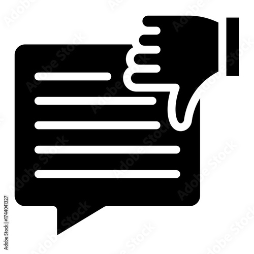 Complaint  icon glyph style vector illustration