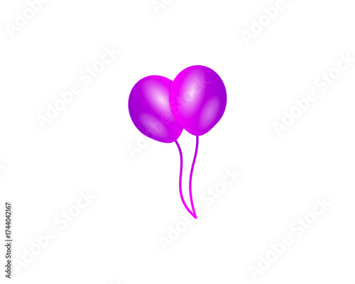 purple gradient balloon vector