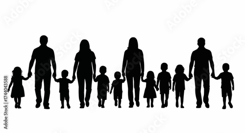 silhouettes of people