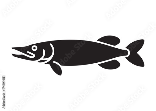 Fish Icon, Fish pike vector Design