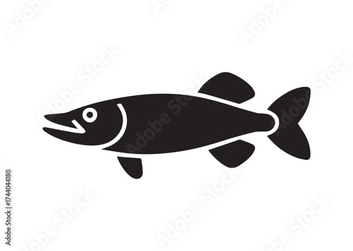 Fish Icon, Fish pike vector Design