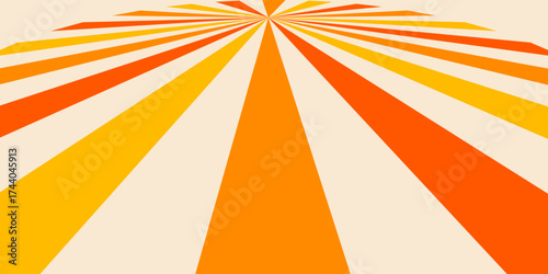 Bright wavy background with warm retro autumn colors. Cool hippie background. Retro psychedelic wavy design from the 60s and 70s.