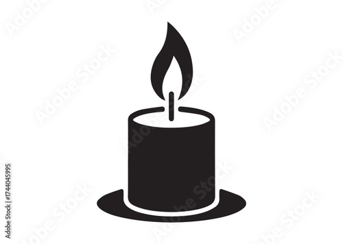 Burning candle Icon, Burning candle vector Design