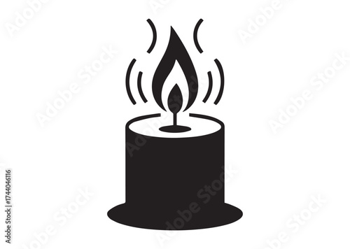 Burning candle Icon, Burning candle vector Design