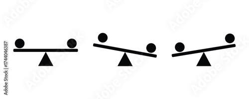 Balance icon set vector on white background.  concept, element, flat, shape, finance, simple, logo, modern, line, template, symbol.