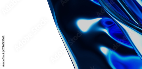 Abstract blue and white flo...