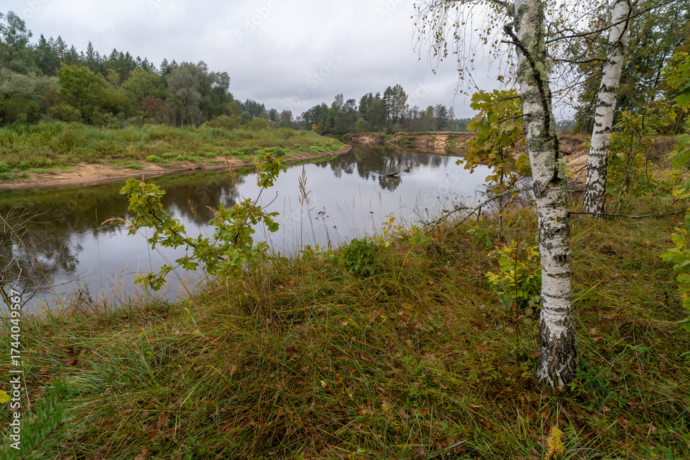 Obraz premium River Gauja in Valka region