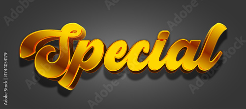 Luxury 3d script gold text effect - Elegant retro calligraphy typography style