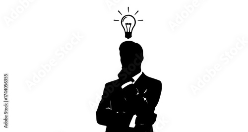 Brilliant mind pondering innovative solutions, generating bright ideas for business growth and success, a symbol of inspiration.