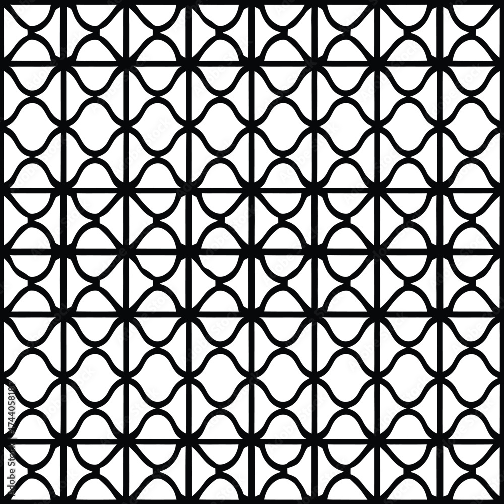 Fototapeta premium Intricate geometric pattern abstract repetitive optical illusion textile fabric design