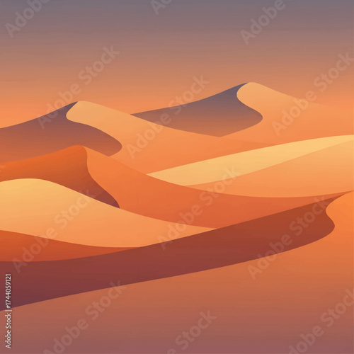 sunset in the desert