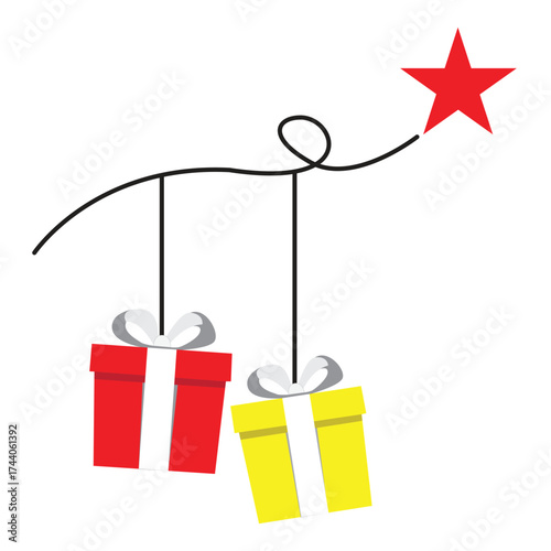 vector illustration of a gift box with a ribbon