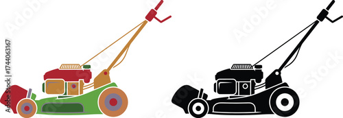 Lawn Mower Vector Art