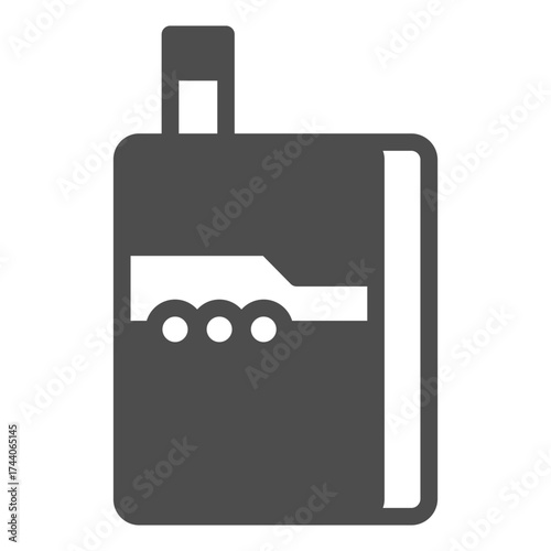 Electronic cigarette solid icon, device concept. Vector graphics. Smoking tobacco sign on white background, glyph style icon for mobile or web design.