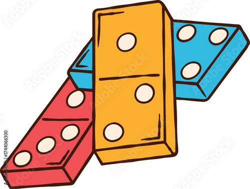 Game Board Block Dominoes Tile Domino Card Cartoon