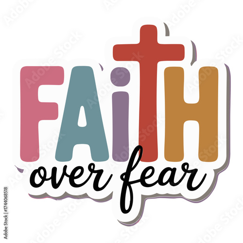 Colorful Christian religion quotes Digital Sticker SVG Vector: Faith-Based Typography Collection Featuring Scripture Quotes, Modern Religious Sayings, Vibrant Hand-Lettering for Devotional Planning
