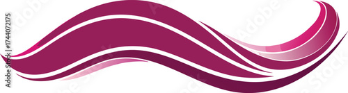 Abstract flowing wave design with purple and pink hues