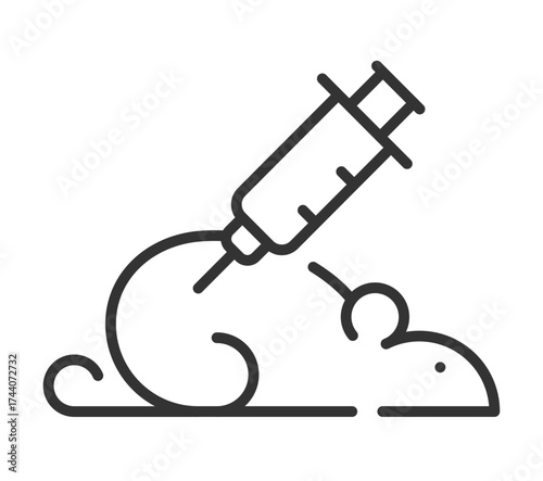 Rocket launch symbol with cloud outline representing space exploration and innovation