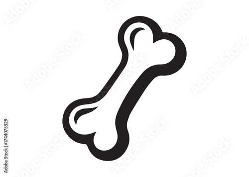 Bone icon, Bone solid vector design
