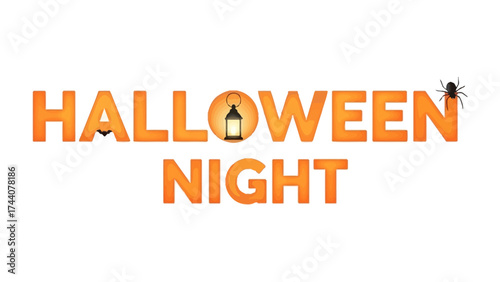 Halloween Night Celebration: A visually striking image conveys the essence of a spooky Halloween night, utilizing a bold color palette and themed decorations.
