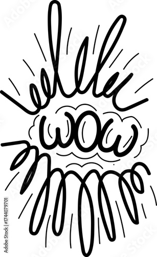 Hand-drawn speed clouds and anime doodle line elements vector. Includes dynamic manga motion shapes, expressive comic effects, explosion bursts, and emotional speech bubbles with WOW, BAM, OOPS 
