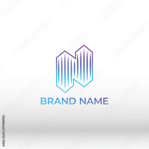 Letter N Sound Audio logo vector