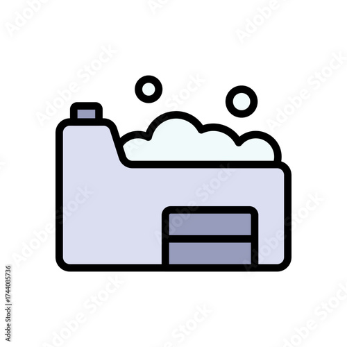 Hydro bathtub icon color vector. Massage health, pool spa. Healthcare, skincare, wellness symbol. Vector isolated illustration.
