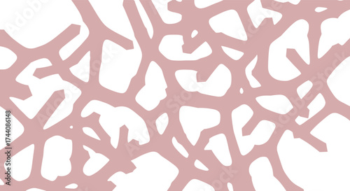 Abstract Organic Veins Pattern Pink