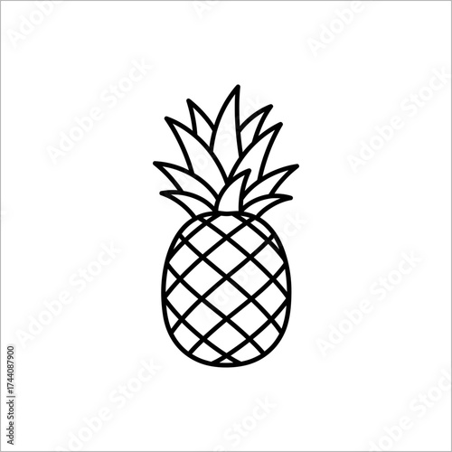 Pineapple stands tall, its spiky crown a testament to tropical sunshine, promising sweet refreshment and a taste of paradise, evoking a summery and vibrant mood.
